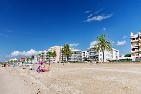 SEGUR DE KALAFEL , SPAIN - SEPT 09: Seafront, beach,coast in Segur De Calafel,Suburb of Barcelona.  September 09, 2014 in Segur De Calafel, Spain,Catalonia. The most beautiful and visited the coast of Spain.のeditorial素材