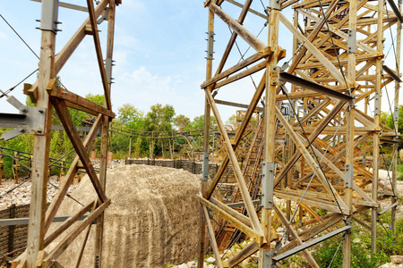 PORT-AVENTURA, SPAIN - SEPT, 06:Amusement park in Spain near Salou- Port Aventura. One of the biggest park in Europe. Event September 06, 2014 in Port-Aventura, near Salou,  Spainのeditorial素材