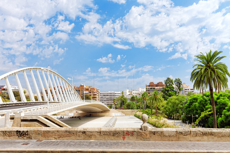 Cityscape of Valencia - third size population  city in Spain .のeditorial素材