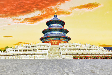 Wonderful and amazing temple - Temple of Heaven in Beijing, Chinaのeditorial素材