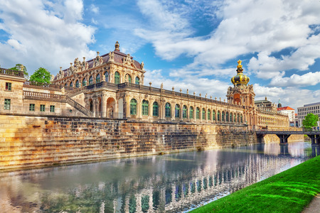 Zwinger Palace (Der Dresdner Zwinger) Art Gallery of Dresden, which was almost completely destroyed during the Second World War. Back view. Saxony, Germany.のeditorial素材