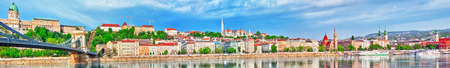 Panorama on the Buda side of the Hungarian capital- Budapest.のeditorial素材