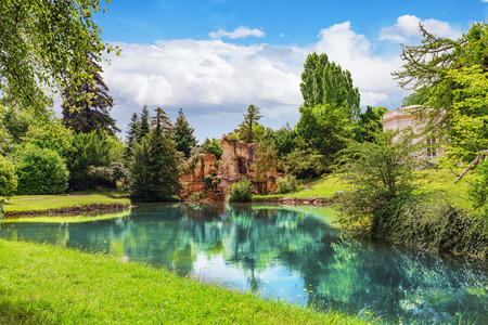 Grotto of Apollo in Petit Trianon-beautiful Garden in a Famous Palace of Versailles (Chateau de Versailles), France.のeditorial素材