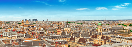Beautiful panoramic view of Paris from the roof of the Pantheon.の写真素材