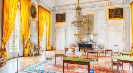 VERSAILLES, FRANCE - JULY 02, 2016 : Salon (apartment) Empress Family in Grand Trianon. Chateau de Versailles.のeditorial素材
