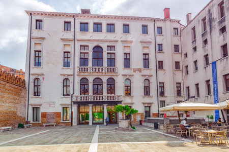 VENICE, ITALY - MAY 12, 2017 :View of one of the most beautiful cities in the world - Venice, the city square with any tourists. Italyのeditorial素材
