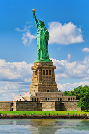 Statue of Liberty (Liberty Enlightening the world) near New York and Manhattan. USA.のeditorial素材