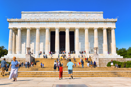 Washington, DC, USA - September 10,2017 : Lincoln Memorial U.S. National Register of Historic Places,
U.S. National Memorial.のeditorial素材