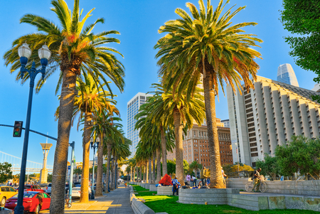 San Francisco, California, USA - September 10, 2018: Ocean Quay in the north of San Francisco.のeditorial素材