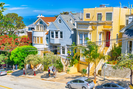 San Francisco, California, USA - September 09, 2018: City views a seaport in western California,on a peninsula between the Pacific Ocean and San Francisco Bay.のeditorial素材