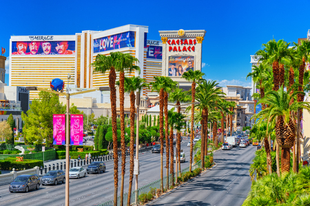Las Vegas, Nevada, USA - September 16, 2018: Main street of Las Vegas is the Strip.のeditorial素材