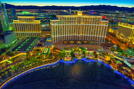 Las Vegas, Nevada, USA - September 17, 2018: Main street of Las Vegas-is the Strip in evening time.のeditorial素材