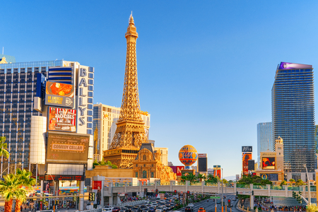 Las Vegas, Nevada, USA - September 15, 2018: Main street of Las Vegas is the Strip. Casino, hotel and resort Ballys.のeditorial素材
