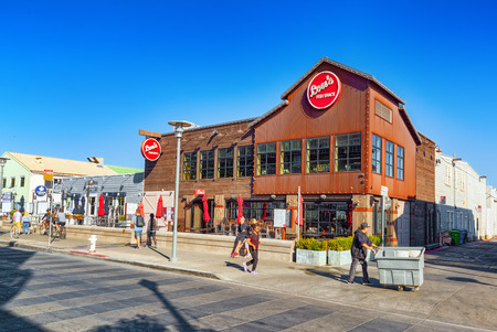 San Francisco, California, USA - September 10, 2018: Fisherman's Wharf is a neighborhood and popular tourist attraction in San Francisco.のeditorial素材