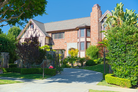 Los Angelos, California, USA - September 23, 2018: Urban views of the Beverly Hills area and residential buildings on the Hollywood hills. California. USA.のeditorial素材