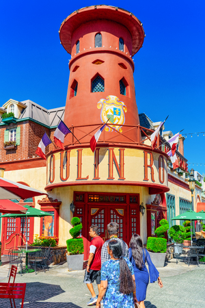 Los Angelos, California, USA - September 07, 2018: World famous park Universal Studios in Hollywood. France Area.のeditorial素材