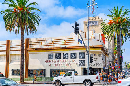 Los Angelos, California, USA - September 04, 2018: Famous Hollywood Boulevard and the Avenue of...