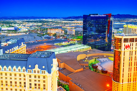 Las Vegas, Nevada, USA - September 17, 2018: Main street of Las Vegas-is the Strip in evening time.のeditorial素材