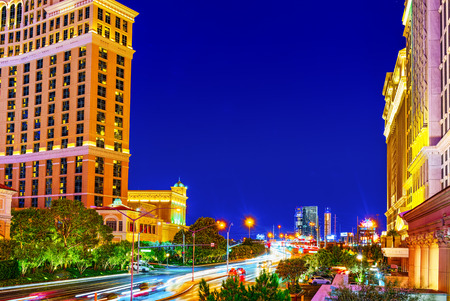 Las Vegas, Nevada, USA - September 16, 2018: Main street of Las Vegas-is the Strip in evening time.のeditorial素材