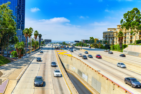 Los Angelos, California, USA - September 03, 2018: View of the Downtown of LA in the daytime.