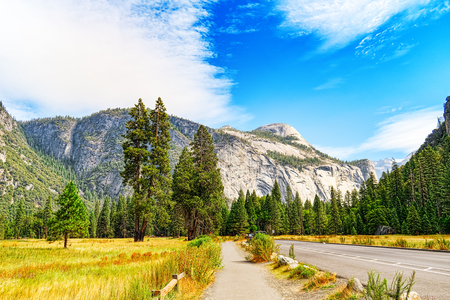 Yosemite Valley. Magnificent national American natural park - Yosemite. California. USA.の写真素材