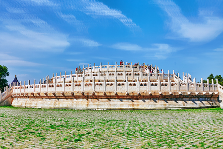 Circular Mound Altar in the complex Temple of Heaven in Beijing, China.のeditorial素材