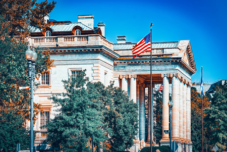 Washington, DC, USA - September 10,2017 : Constitution Hall  and Daughters of the American Revolution Memorial Hall.のeditorial素材
