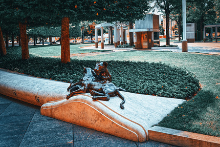 Washington, DC, USA - September 10,2017 :National Law Enforcement Officers Memorial. Downtown district,のeditorial素材