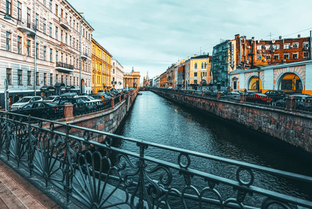Saint Petersburg, Russia - November 06, 2019: Canal Gribobedov. Urban View of Saint Petersburg....
