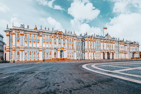 Winter Palace and Hermitage Museum.  Saint Petersburg. Russia.のeditorial素材