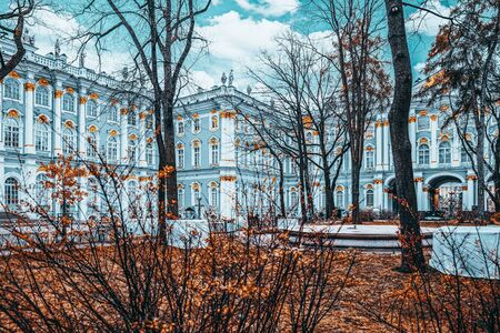 Winter Palace and Hermitage Museum.  Saint Petersburg. Russia.のeditorial素材