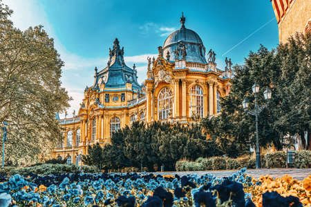 Vajdahunyad Castle (Hungarian-Vajdahunyad vara) is a castle in the City Park of Budapest, Hungary.のeditorial素材