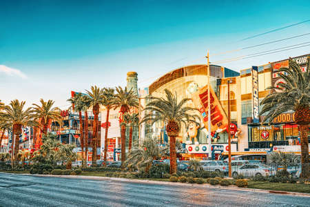 Las Vegas, Nevada, USA - September 15, 2018: Main street of Las Vegas is the Strip.のeditorial素材