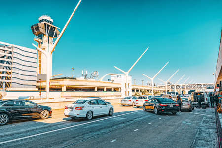 Los Angelos, California, USA - September 24, 2018: Terminal view of Los Angeles Airport named by Tom...