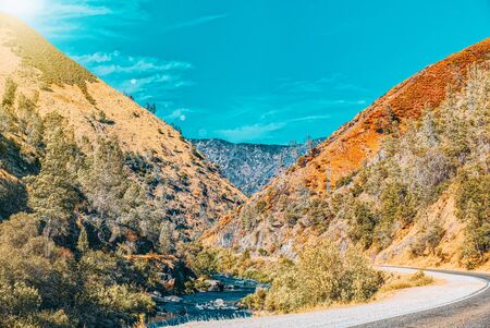 Magnificent national American natural park - Yosemite. California. USA.の写真素材