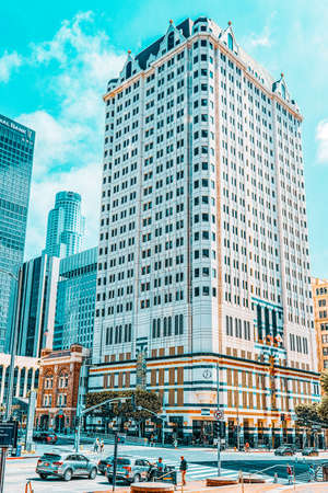 Los Angelos, California, USA - September 03, 2018: View of the Downtown of LA in the daytime.のeditorial素材