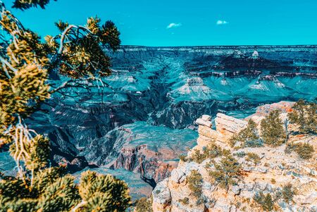 Amazing natural geological formation - Grand Canyon in Arizona, Southern Rim. USA.