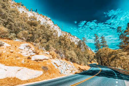 Magnificent national American natural park - Yosemite. California. USA.の写真素材