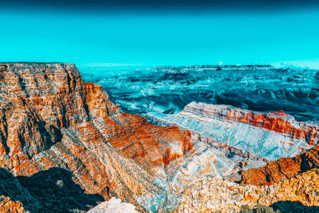 Amazing natural geological formation - Grand Canyon in Arizona, Southern Rim. USA.