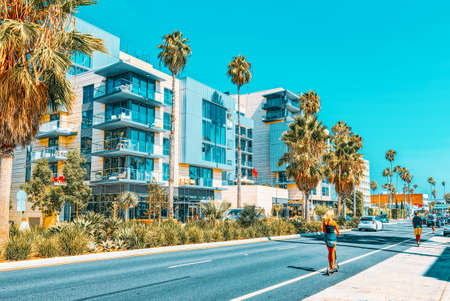 Santa Monica, California, USA - September 07, 2018: City views, Santa Monica streets - a suburb of...