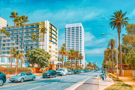 Santa Monica, California, USA - September 07, 2018: City views, Santa Monica streets - a suburb of Los Angeles.のeditorial素材