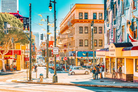 San Francisco, California, USA - September 08, 2018: City views a seaport in western California,on a peninsula between the Pacific Ocean and San Francisco Bay.のeditorial素材