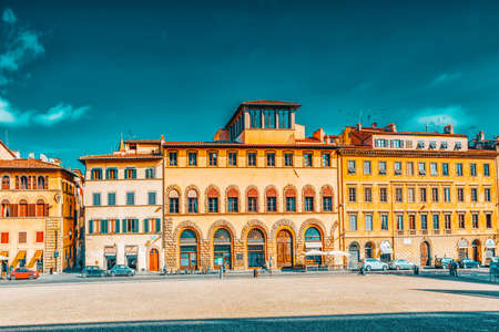 FLORENCE, ITALY- MAY 14, 2017:  Pitti Square (Piazza pitti)  in Florence - city of the Renaissance on Arno river. Italy.のeditorial素材