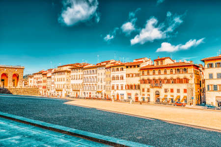 FLORENCE, ITALY- MAY 14, 2017:  Pitti Square (Piazza pitti)  in Florence - city of the Renaissance on Arno river. Italy.のeditorial素材