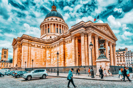 PARIS, FRANCE - JULY 05, 2016 : French Mausoleum of Great People of France - the Pantheon in Paris.のeditorial素材