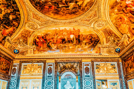 VERSAILLES, FRANCE - JULY 02, 2016 : Diana Room- salon on the first floor of the Chateau de Versailles.のeditorial素材