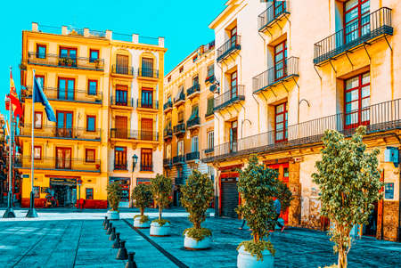 Valencia, Spain - June 13, 2017: Palace of the Generalitat (Government) of Valencia on Square Manises.のeditorial素材