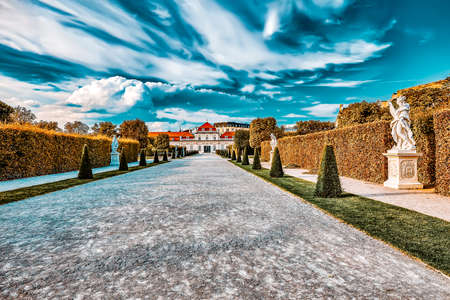 Lower Belvedere. Main palace complex Belvedere.Vienna.Austria.のeditorial素材