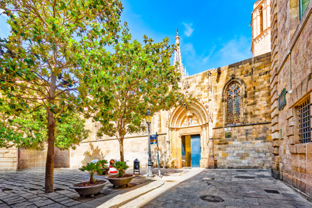 Barcelona. Gothic Quarter is the historic centre of the old city.の写真素材