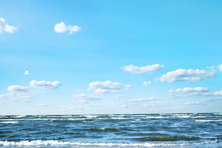 Blue sky,sun and seaの写真素材